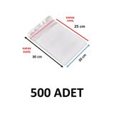 500 Adet Şeffaf Yapışkanlı Poşet - Opp Kendinden Yapışkanlı Parlak Poşet 20X30 Cm