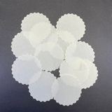 500 Adet Tek Kullanımlık Beyaz Desenli Kağıt Bardak Altlığı 80 Mm Beyaz