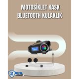 500 Metre Interkom Mesafeli Kask Kulaklığı Gürültü Engelleyici - Kırmızı