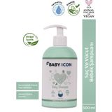 500 ml Baby Icon Saç ve Vücut Bebek Şampuanı Açık Mavi Göz Yakmayan Formül ile Hassas Ciltlere Uygun