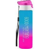 500 ml Çift Renkli Motivasyonlu Su Matarası Mavi&mor