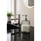 500 Ml Pure Cam Sıvı Sabunluk Şeffaf Banyo Mutfak Sabun Dispenseri 18,5 X 10 Cm Açık Yeşil