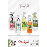 500 ML Sabun Paket Çeşme Limonu, Antalya Portakalı ,Japon Kiraz Çiçeği, Beyaz Sabun, Zeytinyağlı ve Rosie