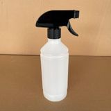 500 ml Siyah Tetik Spreyli Kimyasala Dayanıklı Plastik Şişe , 500 cc Spreyli Plastik Şişe x 4 Adet