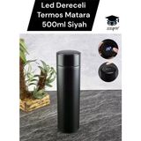 500 ml Termos Matara LED Dereceli Iç Dış Paslanmaz Çelik