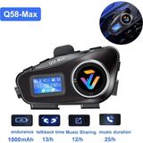 500 mt Intercom 2 Eşleşmeli Kask Kulaklık Su Geçirmez Bluetooth Motosiklet Stereo Mp3 Fm Radyo - Siyah
