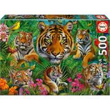 500 Parça Kaplan Ormanı Puzzle - 19902 - Tiger Jungle