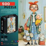 500 Parça Puzzle Kucağımda Dünyalar Var #226