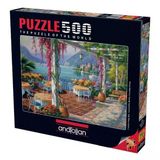 500 Parça Puzzle : Mor Salkımlı Teras