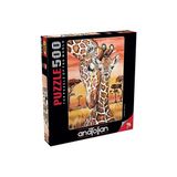 500 Parça Zürafa Temalı Yapboz Puzzle, Eğlenceli ve Zihni Geliştirici Oyun