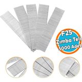 (5000 Adet) Zımba Teli F25 Sanayi Tipi 25 mm Makina Çivi Çivisi Süpürgelik Parke Ahşap Mdf Tel - Gri - 1