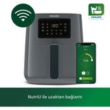 5000 Serisi Uzaktan Bağlantılı 7 Ön Ayarlı Dokunmatik Ekranlı Airfryer - Gri