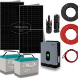 5000 Watt Tv Büyük Buzdolabı Solar Paketi 550W Güneş Paneli 1.6Kw İnverter 100Ah Jel Akü
