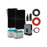 5000 Watt Tv Buyuk Buzdolabi Solar Paketi 550W Gunes Paneli 1.6Kw Inverter 200Ah Jel Aku