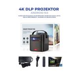 50000 Saat Akıllı Taşınabilir 4K Wi-Fi 300 Ansı Dlp Projeksiyon Cihazı