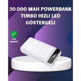 50000MAH Yüksek Kapasiteli Powerbank Hızlı Şarj ve LED Ekranlı - Lisinya