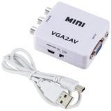 5004 Vga To Av 3Rca Video Çevirici Dönüştürücü Adaptör 3.5mm 1080