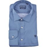 5009640 Vakko Desenli Slim Fit Gömlek/laci-Melanj/40 - Lacivert