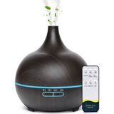 500ML Kumandalı Ahşap Desenli Aroma Difüzör – 7 Renk Led, Rgb Işıklı Hava Nemlendirici - Ahşap Rengi
