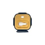500ML Lunchbox Tek Katlı Çelik Sefer Tası Yemek Kutusu (Lacivert-Sarı) - 0,5 x 7 cm