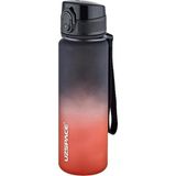 500ML Soft Touch Çift Renk Motivasyon Tritan Su Matarası (Siyah-Kırmızı)
