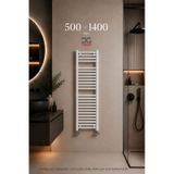 500X1400 Beyaz Havlupan 20 Borulu Banyo Havlupanı