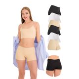 501 LAZER KESİM 6'LI KADIN BOXER KÜLOT, V3- SİYAH x2, BEYAZ x2, TEN x2, M