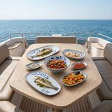 501407 - Selva Blue 7 Parça Yemek Takımı, Thermoset Melamin | BPA Free