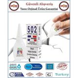 502 Süper Hızlı Yapıştırıcı - Orjinal Ürün - 20GR