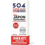 504 Süper Japon Yapıştırıcısı, 20 Gr, Ultra Jel, Ahşap, Mdf, Plastik, Metal, Cam, Kauçuk, D - Çok Renkli