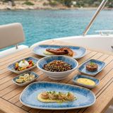 504407 - Blue Iris 7 Parça Yemek Takımı, Thermoset Melamin | BPA Free