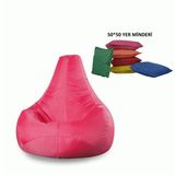 50*50 Yer Minderi Hediyeli Damla Armut Koltuk Pembe