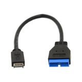 5076 Usb 3.1 Type-e Male To Usb 3.0 19 20 Pin Dişi Uzatma Kablosu