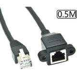 5077 Rj45 Dişi Erkek Uzatma 0.5M Panel Tipi Cat6 Montaj Kablosu