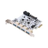 5085 Pci-e Express To Usb 3.0 Type C Hub 5 Port Çoklayıcı Kart