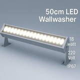 50CM 18W LED Wallwasher Naturel Beyaz 4000K | Dış Cephe, Minare, Bahçe Aydınlatma | Iç-Dış Kullanım - 4000K - Doğal Beyaz