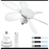 50CM Modern Uzaktan Kumandalı 5 Kanatlı Tavan Vantilatörü ve LED Lamba Işık 42W - Beyaz