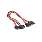 50cm SATA 22 Pin (7+15) Erkek - Dişi Veri ve Güç Combo Uzatma Kablosu Sata Data Extansion Kablo