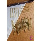 50'li Gold Sarı Renk Tel Toka 5cm - Yumuşak Uçlu Acıtmaz Kadın Tel Saç Tokası - Tek Ebat