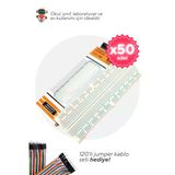 50'Li Paket 830 Pin Büyük Boy Breadboard - Okul Ve Sınıflar İçin Meb Uyumlu