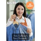 50'li Paket Askı Delikli Şeffaf Plastik Giysi Kılıfları 60x90 cm Toz Geçirmez Giysi Torbaları Ev Depolama, Kuru Temizleyiciler için Elbise, Abiye, Takım Elbise, Mont Koruma SaklamaTorbası