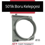 50’lik (Ø55 Mm) Plastik Boru Kelepçesi – Duvara Monte Sabitleme Aparatı