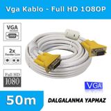 50m Metre Çift Filtreli Monitör TV Projeksiyon 1080P VGA Kablo