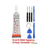 50ml B7000 Cep Telefon Lcd Ekran Kapak Plastik Yapıştırıcı + 8 Parça Montaj Seti