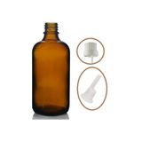 50ml kahverengi cam içten damlalıklı şişe beyaz kapak, 12 adet, damlalıklı şişe, damlatmalı şişe