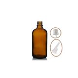 50ml kahverengi cam içten damlalıklı şişe beyaz kapak, 24 adet, damlalıklı şişe, damlatmalı şişe