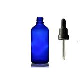 50Ml Mavi Cam Damlalıklı, 24 Adet, Siyah Kapak, Ecza Şişesi, Damlalıklı Şişe, Propolis Şişesi, Damlatmalı Şişe, Saç Serum Şişesi, Ecza