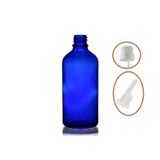 50ml mavi cam içten damlalıklı şişe beyaz kapak, 24 adet, damlalıklı şişe, damlatmalı şişe
