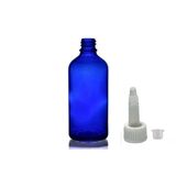 50ml mavi cam şişe getamisin kapak, 24 adet, plastik üstten damlalıklı şişe, damlatmalı şişe, damlatıcı şişe