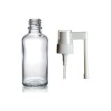 50ML Şeffaf Ağız Spreyi Başlıklı Cam Şişe,24 Adet, Ağız Spreyi Şiesi, Cam Şişe, Medikal Şişe